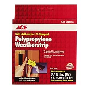 Ace V Shape Weatherstrip Brown 7/8 x 17inch Ace V Shape Weatherstrip Brown 7/8 x 17inch